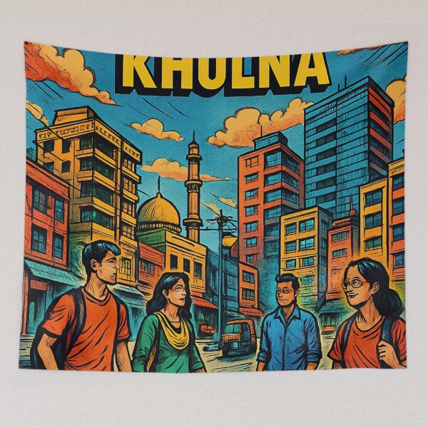 Item preview, Khulna, city | Comics - Cartoon style designed and sold by ComicsFactory.
