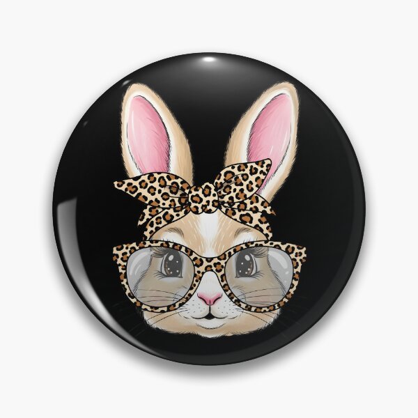 Item preview, Cute Bunny Rabbit Face Leopard Coquette Bow Glasses Easter designed and sold by OlakunleOloroz.