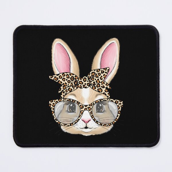 Item preview, Cute Bunny Rabbit Face Leopard Coquette Bow Glasses Easter designed and sold by OlakunleOloroz.