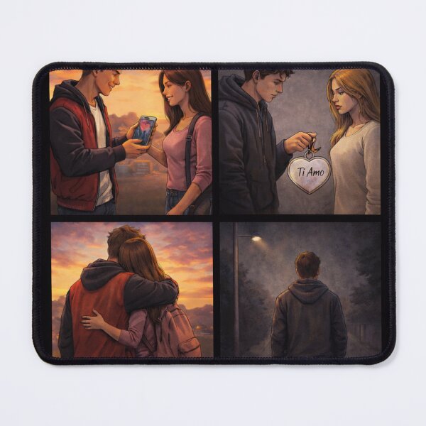 Item preview, Material Love vs True Love – Emotional Relationship Comic(Love Story Comic – Phone vs “Ti Amo” Pendant) designed and sold by DanRoseMind.