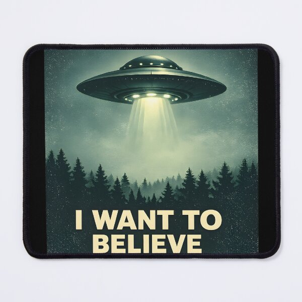 Item preview, I Want To Believe – Retro UFO Tribute designed and sold by KawaiiOrbit.