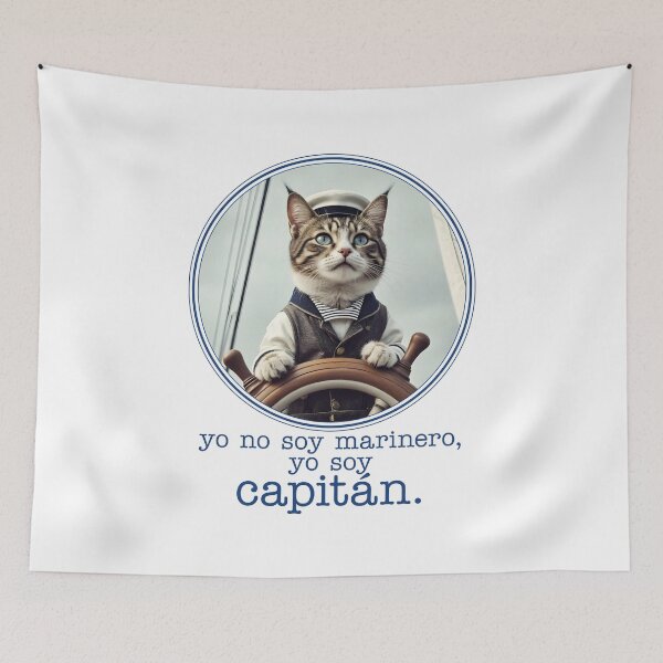 Item preview, Yo soy Capitán designed and sold by the art of cats and pets.