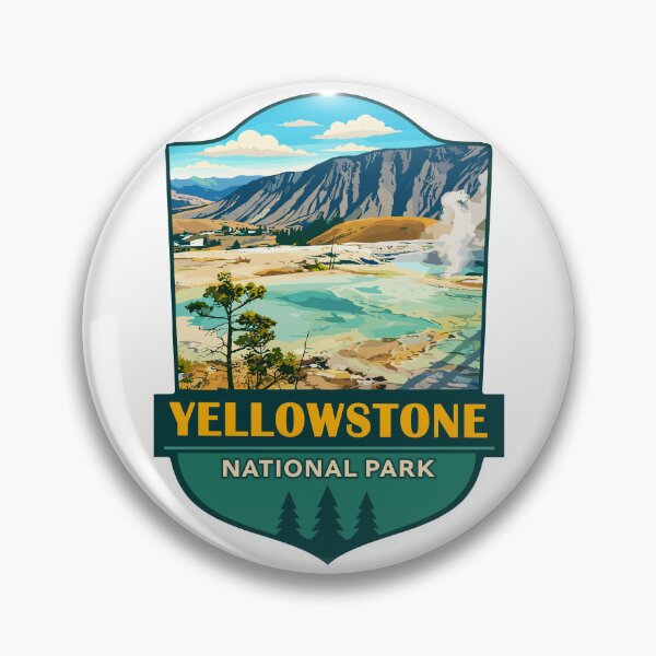 Artikelvorschau, Yellowstone-Nationalpark-Aufkleber, flauschige Kühe, Amerikanische Bisons entworfen und verkauft von Gideon Emmerich.