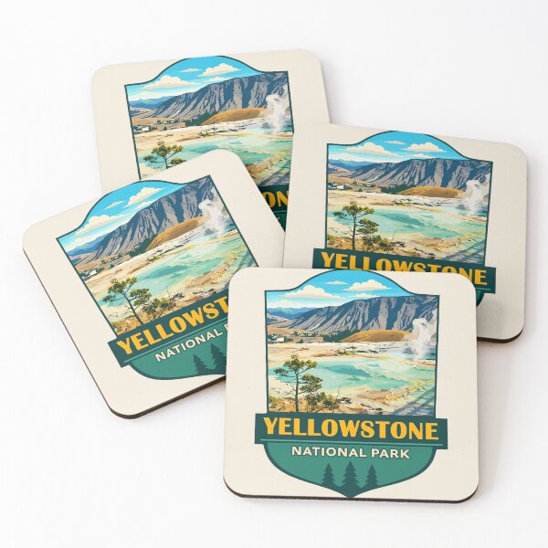 Item preview, Pegatina del Parque Nacional de Yellowstone, vacas peludas, bisonte americano designed and sold by Gideon Emmerich.