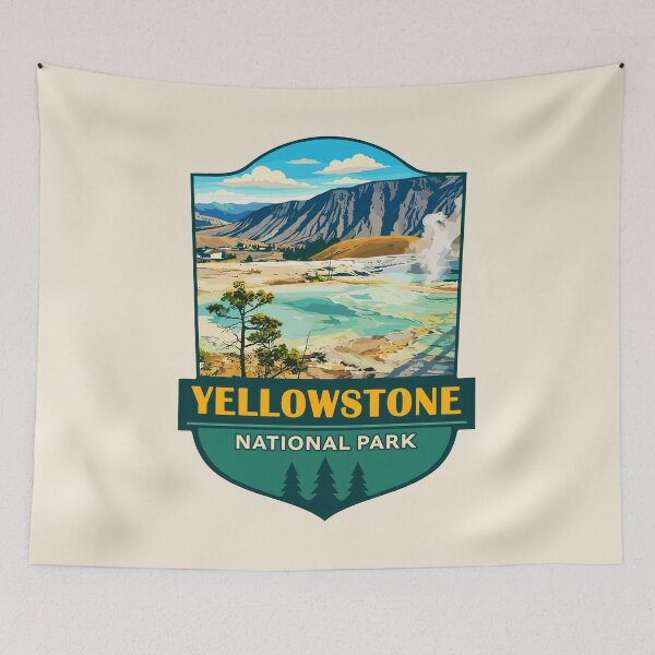 Item preview, Yellowstone National Park Sticker , Fluffy cows, American bison designed and sold by Gideon Emmerich.