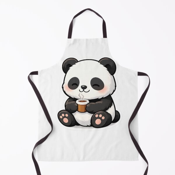 Item preview, Cute Panda Drinking Coffee – Kawaii Panda Cartoon Sticker | Cozy Morning Aesthetic Animal Art designed and sold by snaperos.