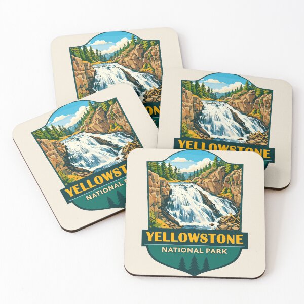 Item preview, Yellowstone National Park Retro Geyser Wildlife, Wyoming US designed and sold by Gideon Emmerich.