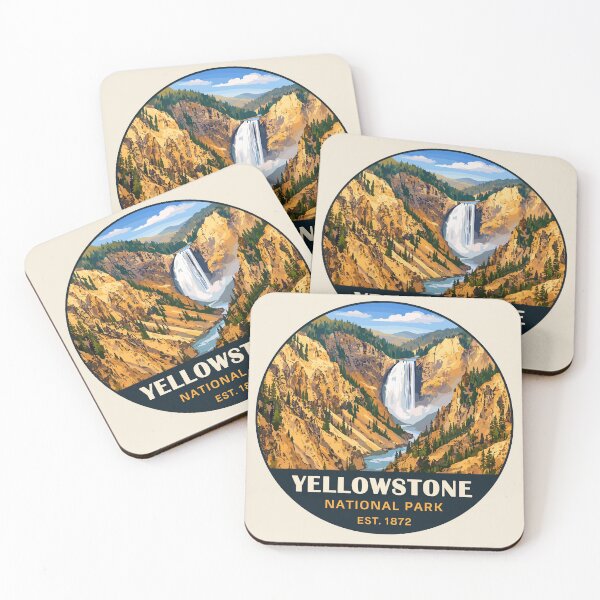 Item preview, Fauna y flora del géiser retro del Parque Nacional de Yellowstone, Wyoming, EE. UU. designed and sold by Gideon Emmerich.