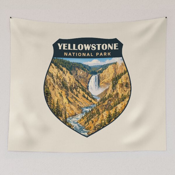 Item preview, Yellowstone National Park Retro Geyser Wildlife, Wyoming US designed and sold by Gideon Emmerich.