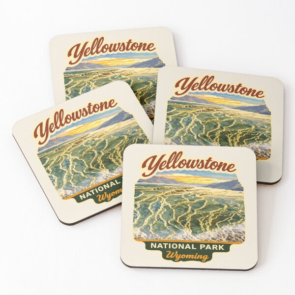 Item preview, Yellowstone National Park Retro Geyser Wildlife, Wyoming US designed and sold by Gideon Emmerich.