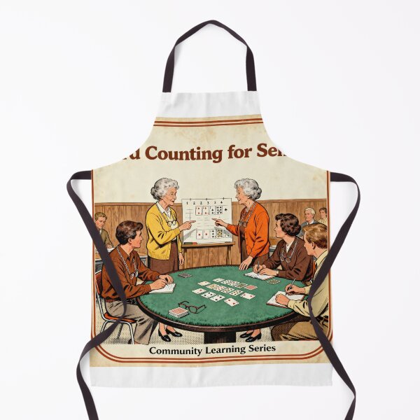 Item preview, Card Counting Seniors - Retro 70s Parody Art designed and sold by PictorialWhimsy.