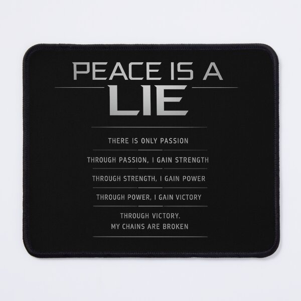 Item preview, Peace Is a Lie – Minimal Sith Code Design designed and sold by KawaiiOrbit.