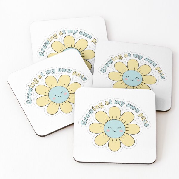 Item preview, Growing At My Own Pace - Cute Kawaii Smiling Pastel Flower designed and sold by SKSSTYLe.