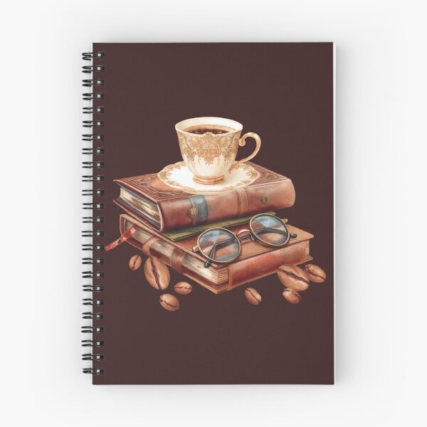 Item preview, Coffee Cup Coffee Beans Book Glasses | Gift for Book Lover designed and sold by UnhingedBird.