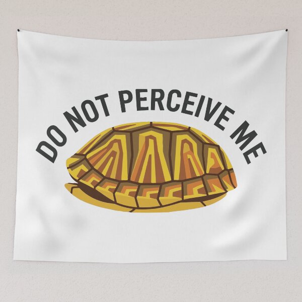 Item preview, Do Not Perceive Me Hiding Box Turtle Meme designed and sold by Petzzz.