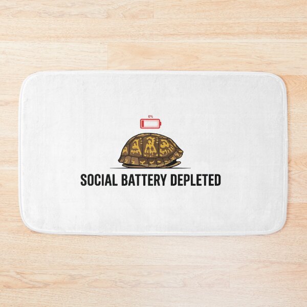 Item preview, Social Battery Zero Percent Closed Box Turtle designed and sold by Petzzz.