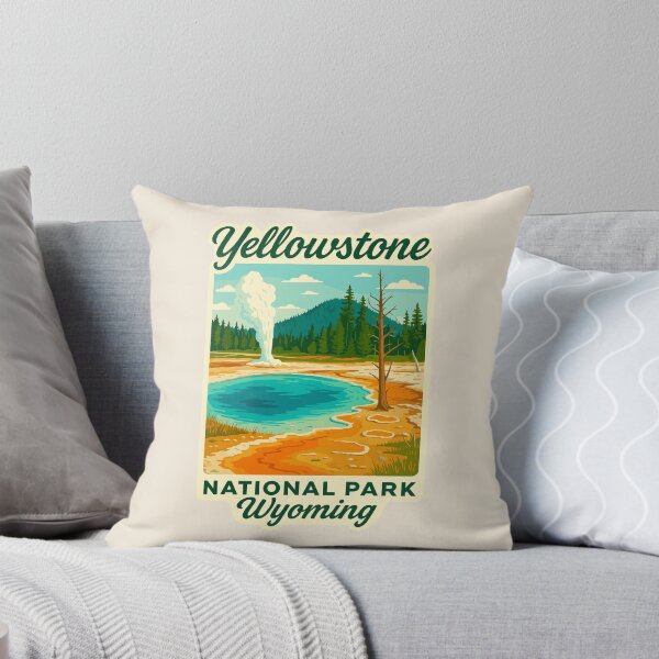 Item preview, Fauna y flora del géiser retro del Parque Nacional de Yellowstone, Wyoming, EE. UU. designed and sold by Gideon Emmerich.