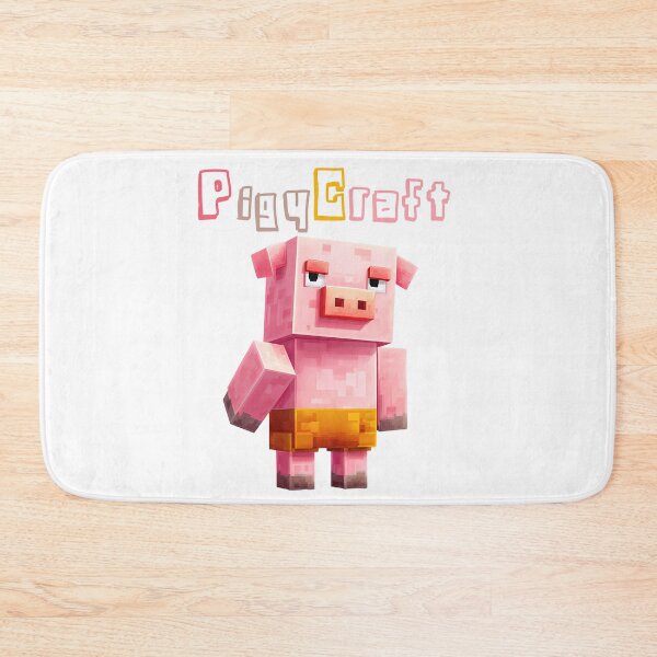 Item preview, PiggyCraft Minecraft Pig - Cute Blocky Lego Style Art Print designed and sold by DesignArtist.ia.