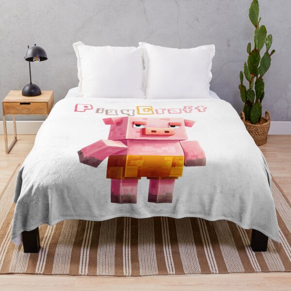 Item preview, PiggyCraft Minecraft Pig - Cute Blocky Lego Style Art Print designed and sold by DesignArtist.ia.