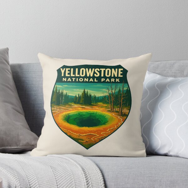 Item preview, Fauna y flora del géiser retro del Parque Nacional de Yellowstone, Wyoming, EE. UU. designed and sold by Gideon Emmerich.