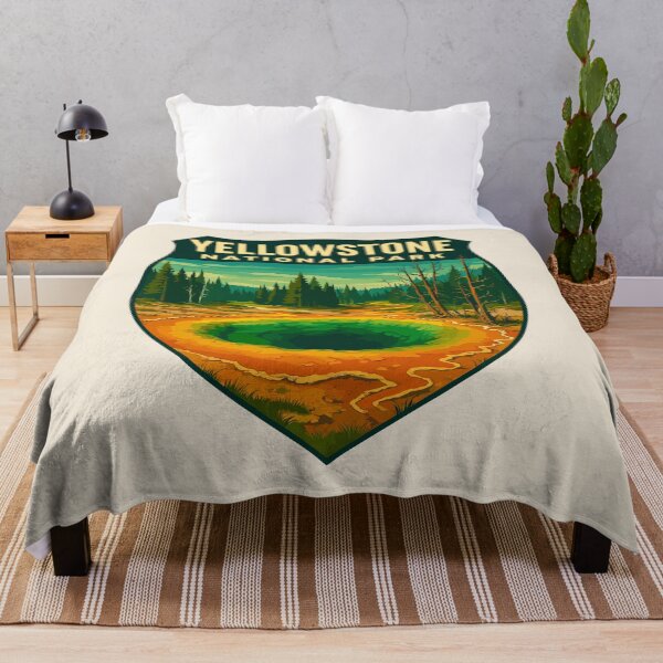 Item preview, Yellowstone National Park Retro Geyser Wildlife, Wyoming US designed and sold by Gideon Emmerich.