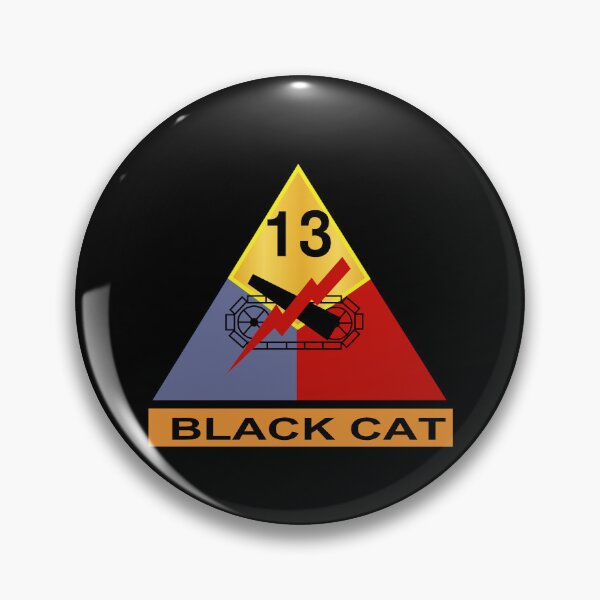 Item preview, Army - 13th Armored Division - Black Cat wo Txt designed and sold by Military Insignia Products.