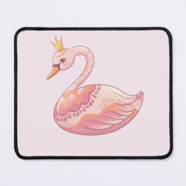 Item preview, Pink Swan with Golden Crown Illustration designed and sold by JessieJoyStudio.