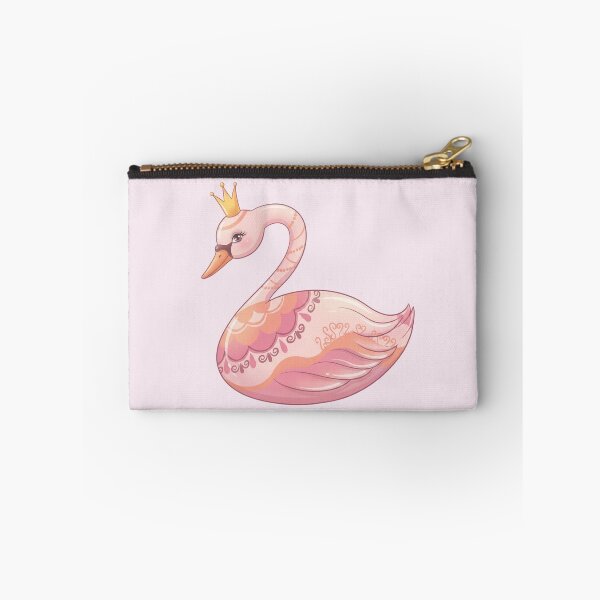 Item preview, Pink Swan with Golden Crown Illustration designed and sold by JessieJoyStudio.