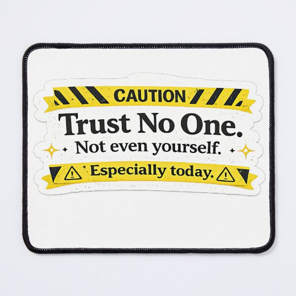 Item preview, Trust No One – April Fools’ Caution Humor Design designed and sold by MujernDesignArt.