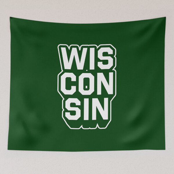 Item preview, Wisconsin Retro Varsity - Hometown Pride & Streetwear Block Typography designed and sold by MZS Studio.