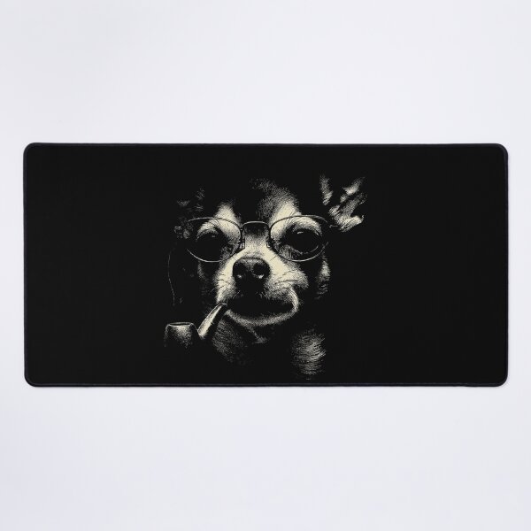 Item preview, Gentleman Chihuahua Pipe Glasses Portrait designed and sold by k3rstman1.