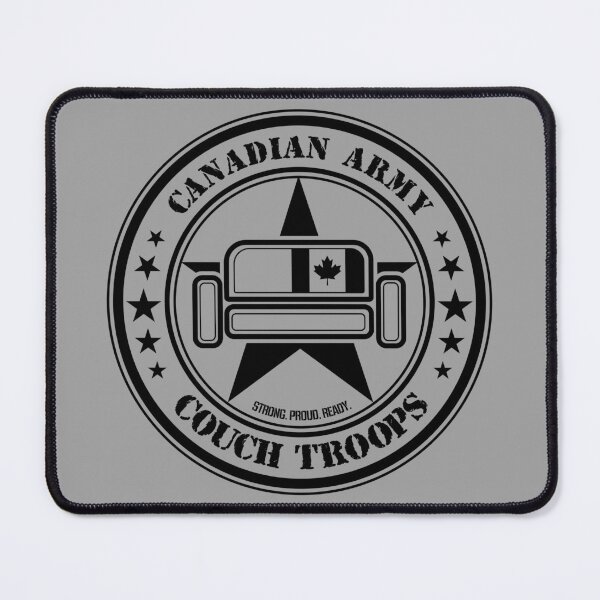 Item preview, Couch Troops Canadian Army (Black) designed and sold by helenacooper.