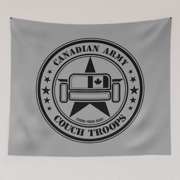 Item preview, Couch Troops Canadian Army (Black) designed and sold by helenacooper.