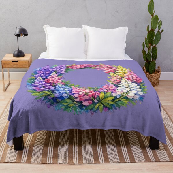 Item preview, Colorful Lupine Flower Circle – Bright Spring Floral Design designed and sold by MKVisions.