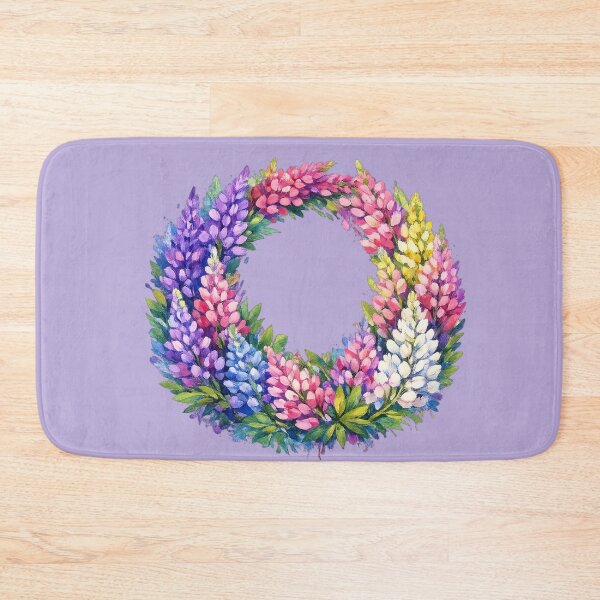 Item preview, Colorful Lupine Flower Circle – Bright Spring Floral Design designed and sold by MKVisions.