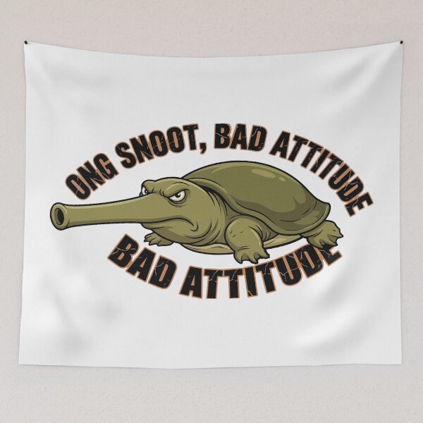 Item preview, Long Snoot Bad Attitude Funny Softshell Turtle designed and sold by Petzzz.