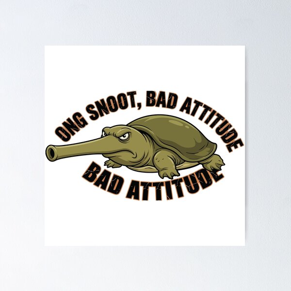 Item preview, Long Snoot Bad Attitude Funny Softshell Turtle designed and sold by Petzzz.