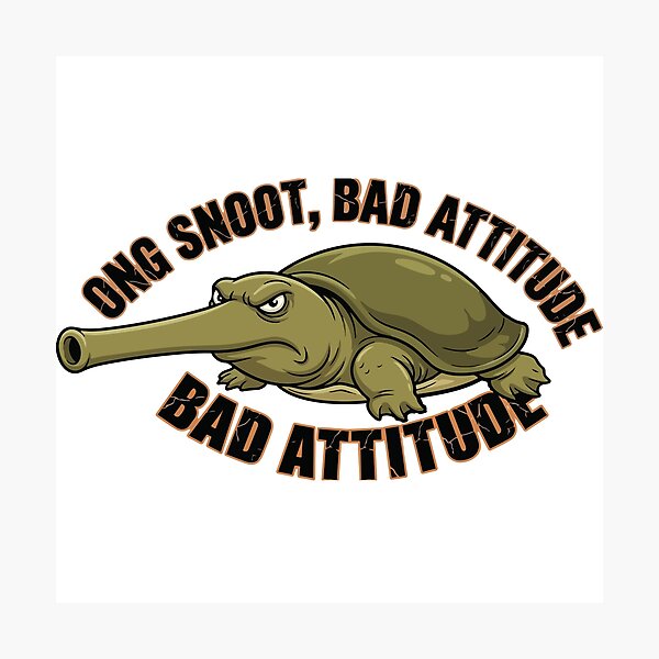 Item preview, Long Snoot Bad Attitude Funny Softshell Turtle designed and sold by Petzzz.