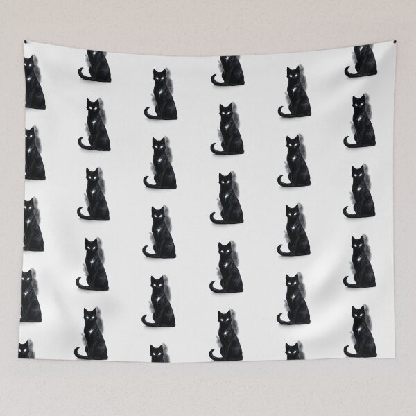 Item preview, Void Cat – Supernatural Dark Cat with a Crack of Light designed and sold by Designjeen.