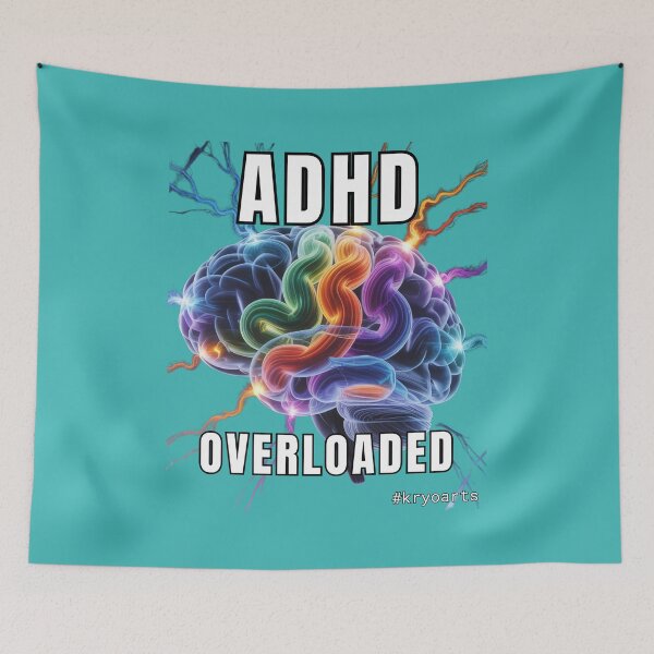 Item preview, ADHD Brain Overloaded - Inside the Chaos designed and sold by kryoarts.