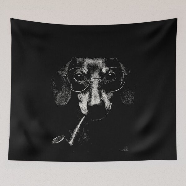 Item preview, Sophisticated Dachshund Dog with Glasses and Pipe designed and sold by k3rstman1.