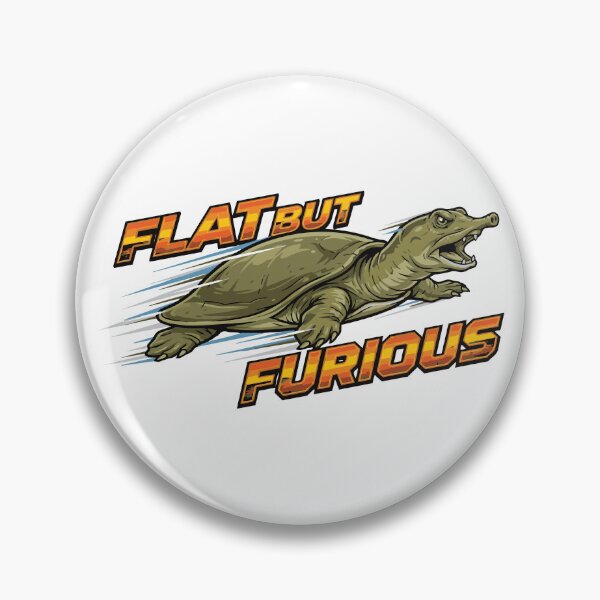 Item preview, Flat But Furious Grumpy Softshell Turtle designed and sold by Petzzz.