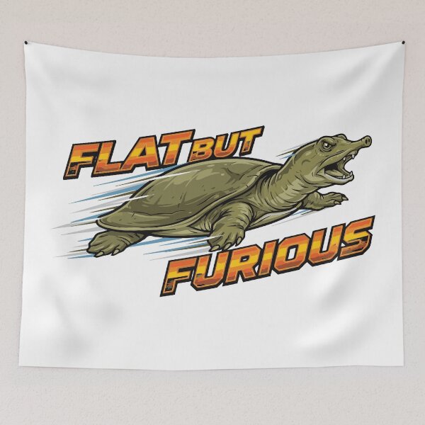 Item preview, Flat But Furious Grumpy Softshell Turtle designed and sold by Petzzz.