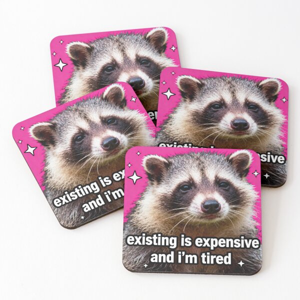Aperçu de l'œuvre Exister coûte cher (Mème de l'opossum) - Humour pertinent créée et vendue par PictorialWhimsy.