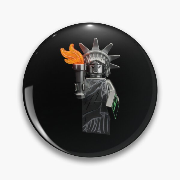 Item preview, Statue of Liberty Minifigure in Chrome Style with Glowing Torch designed and sold by CHROMA NOIR.