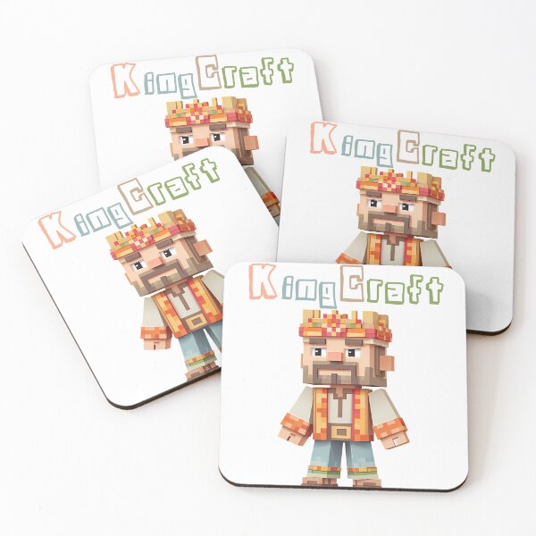 Item preview, KingCraft Minecraft King - Cute Blocky Lego Style Art Print designed and sold by DesignArtist.ia.