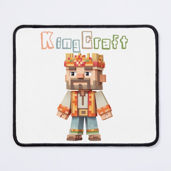 Item preview, KingCraft Minecraft King - Cute Blocky Lego Style Art Print designed and sold by DesignArtist.ia.