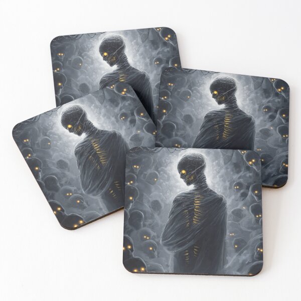 Item preview, Shadow Figure Surrounded By Glowing Eyed Skulls designed and sold by Shoot-The-Moon.