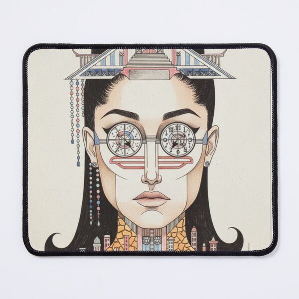 Item preview, Futuristic Pop Icon – Surreal Architectural Portrait designed and sold by ReVYBE.