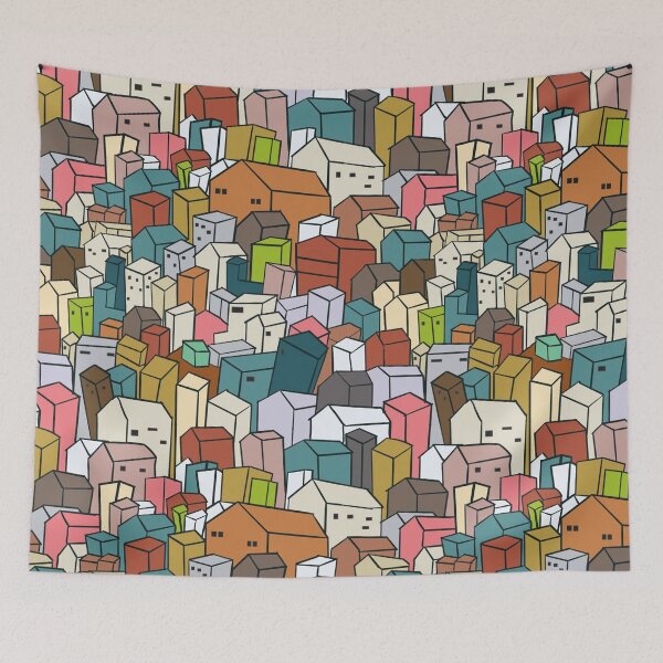 Item preview, Stacked City Buildings Pattern designed and sold by Potattoo.